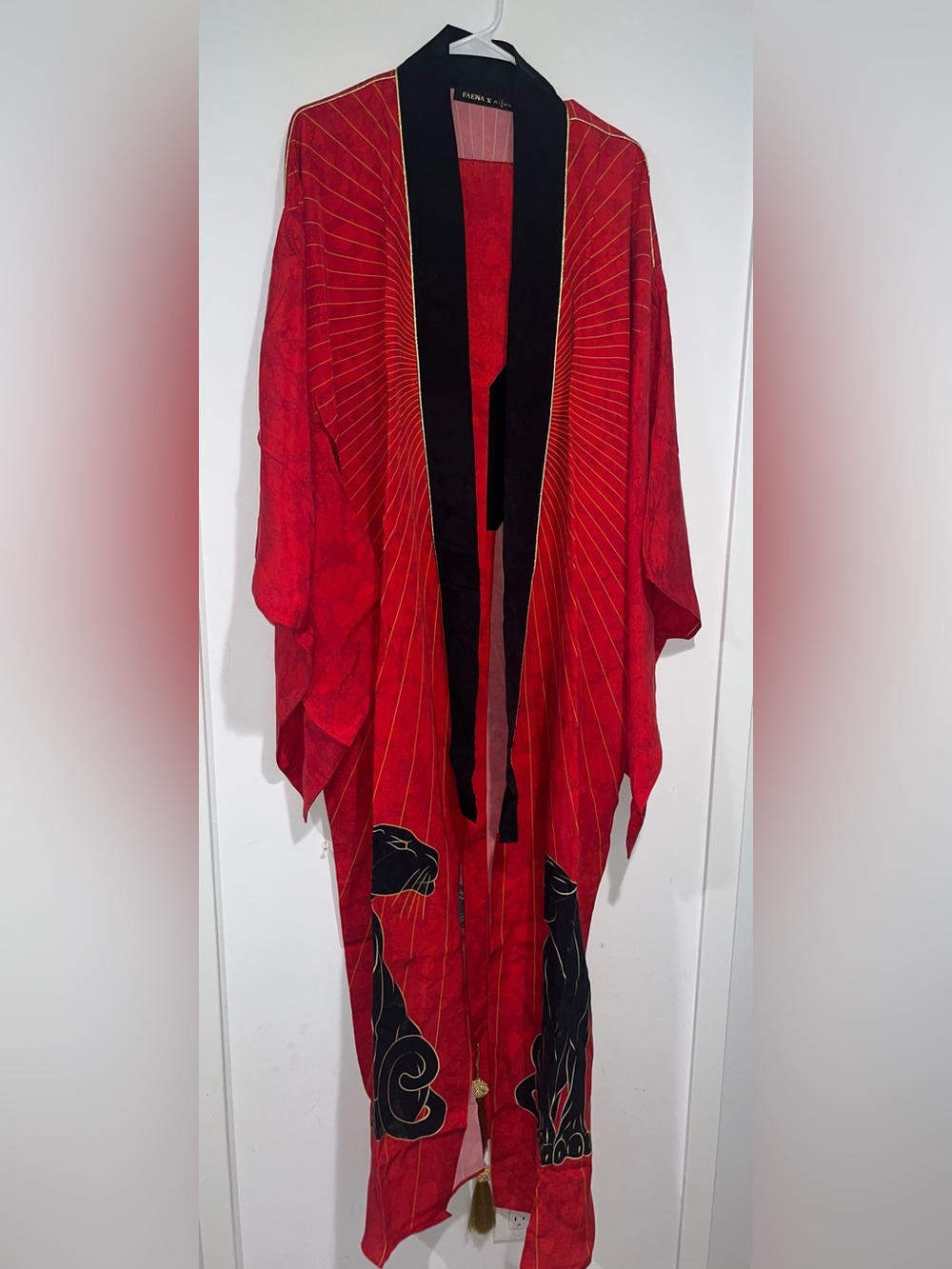 NEW RARE NiLuu x Faena Anya Oriental Kimono Robe Vegan Silk One Size